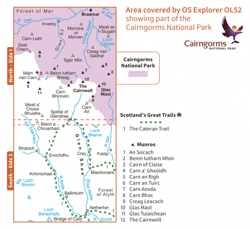 OS Explorer Map 52 - Glen Shee and Braemar-1